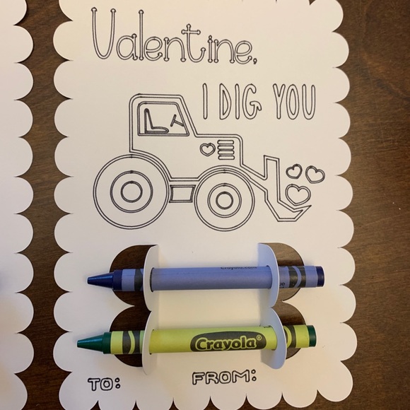 24 Kid’s Valentines Day Crayon Coloring Sheets - Picture 5 of 10